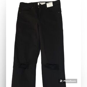 NWT Top Shop Jeans Black distressed skinny